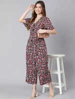 Valiant Full Of Flowers Tie-Knot Women Dress