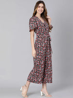 Valiant Full Of Flowers Tie-Knot Women Dress