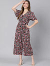 Valiant Full Of Flowers Tie-Knot Women Dress