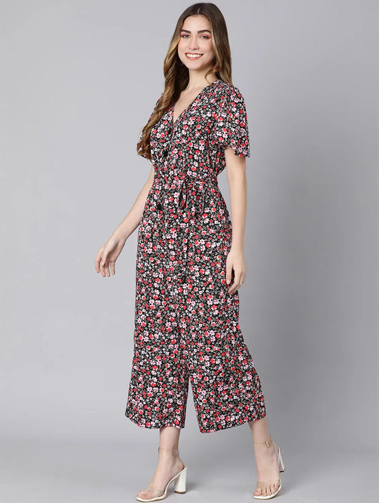 Valiant Full Of Flowers Tie-Knot Women Dress