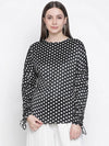 Tips Of Polka Black Color Women Top