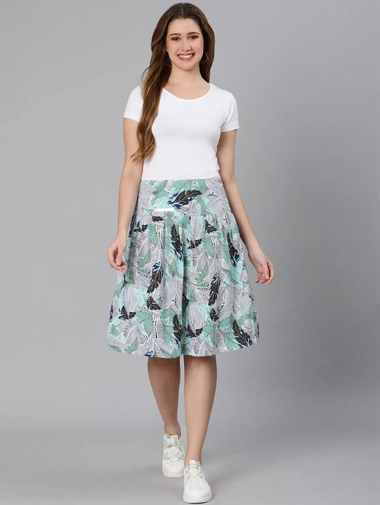 Mesmeric Colorful Tropical Printed Women Skirt