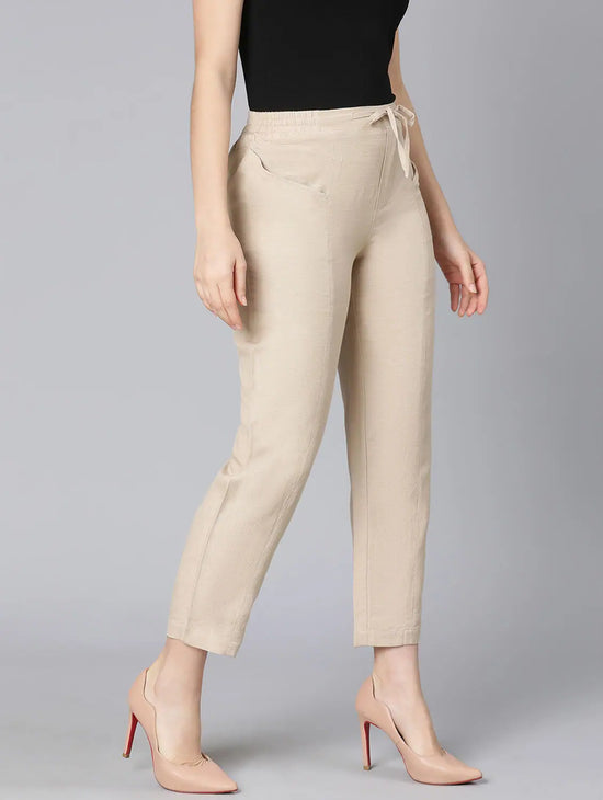 Swiss And Sass Linen Blend Meld Women Tie-Knot Pant