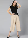 Superstar Linen Blend Design Women Culottes