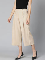 Superstar Linen Blend Design Women Culottes