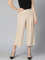 Superstar Linen Blend Design Women Culottes