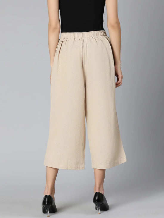 Superstar Linen Blend Design Women Culottes