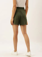 Women Lush Green Active Fit Lounge Shorts