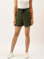 Women Lush Green Active Fit Lounge Shorts