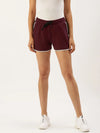 Women Maroon Solid Essential Shorts