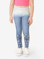 Naughty Ninos Embroidered Bit Denim Washed Jeggings