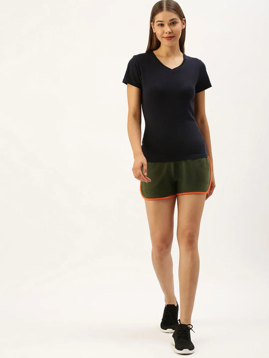 Women Active Green Essential Shorts