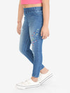 Naughty Ninos Embroidered Denim Light Washed Jeggings