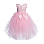 Toy Balloon Kids Dress Up Baby pink Hi-Low girls party wear dress