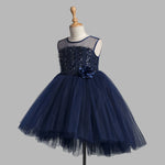 Toy Balloon Kids Icing Navy Blue Hi-Low girls party wear dress