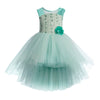 Toy Balloon Kids Dreams S ea Green Hi-Low girls party wear dress