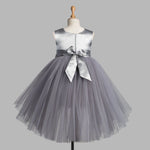 Toy Balloon Kids Violet Grey Hi-Low girls party wear dress