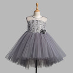 Toy Balloon Kids Violet Grey Hi-Low girls party wear dress