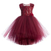 Toy Balloon Kids TerriBerri Maroon Hi-Low girls party wear dress