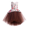 Toy Balloon Kids Cinderella Brown Hi-Low girls party wear dress