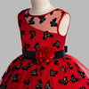 Toy Balloon Kids Andy Red Hi-Low girls party wear dress