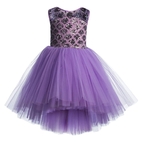 Toy Balloon Kids Icy Lavender Hi-Low girls party wear dress