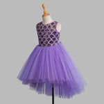 Toy Balloon Kids Icy Lavender Hi-Low girls party wear dress