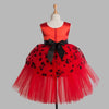 Toy Balloon Kids Sweet Red Hi-Low Skirt girls party wear dress