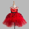 Toy Balloon Kids Sweet Red Hi-Low Skirt girls party wear dress