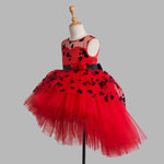 Toy Balloon Kids Sweet Red Hi-Low Skirt girls party wear dress