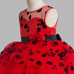 Toy Balloon Kids Sweet Red Hi-Low Skirt girls party wear dress