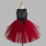 Toy Balloon Kids Peach Maroon Hi-Low Skirt girls party wear dress