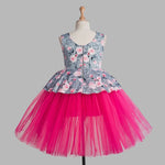 Toy Balloon Kids Rebellious Fuchsia Pink Hi-Low Skirt girls party wear dress