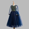 Toy Balloon Kids Ever After Navy blue Full length Gown girls party wear dress