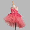 Toy Balloon Kids Cherry Dusty rose Hi-Low girls party wear dress