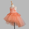 Toy Balloon Kids K-pop Peach Hi-Low girls party wear dress