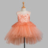 Toy Balloon Kids K-pop Peach Hi-Low girls party wear dress