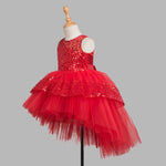 Toy Balloon Kids Assorted Red Hi-Low girls party wear dress