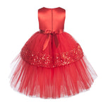 Toy Balloon Kids Assorted Red Hi-Low girls party wear dress