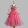 Toy Balloon Kids Poppy Dusty rose Full length Gown girls party wear dress