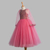 Toy Balloon Kids Poppy Dusty rose Full length Gown girls party wear dress