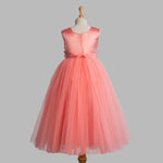 Toy Balloon Kids Cute Dusty rose Full length Gown girls party wear dress