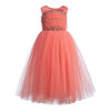 Toy Balloon Kids Cute Dusty rose Full length Gown girls party wear dress