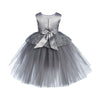 Toy Balloon Kids Designer Grey Hi-Low girls party wear dress