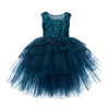 Toy Balloon Kids Dreams Teal blue Hi-Low girls party wear dress