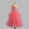 Toy Balloon Kids Beautiful Dusty rose Full length Gown girls party wear dress