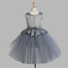 Toy Balloon Kids Lauras Grey Hi-Low Skirt girls party wear dress