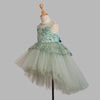 Toy Balloon Kids Icy Sea Green Hi-Low girls party wear dress