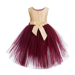 Toy Balloon Kids Magnolia Maroon Hi-Low girls party wear dress