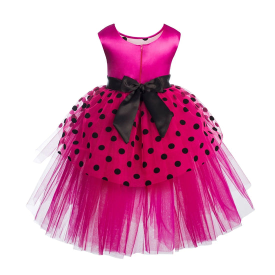 Toy Balloon Kids Periwinkle Fuchsia pink Hi-Low girls party wear dress